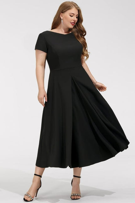 Robe Trapèze Noir Sophistiqué - gallery 8