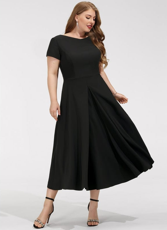 Robe Trapèze Noir Sophistiqué - gallery 8