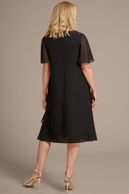 Robe Trapèze Ébène Élégante - gallery 6