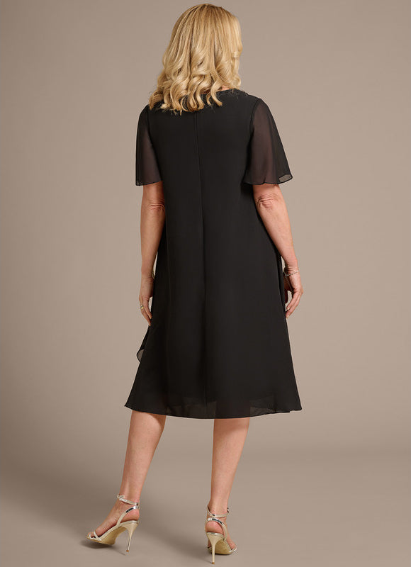 Robe Trapèze Ébène Élégante - gallery 6