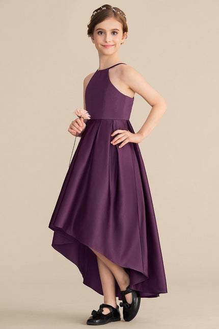 Robe Trapèze Satin Bleuté Élégante - gallery 2