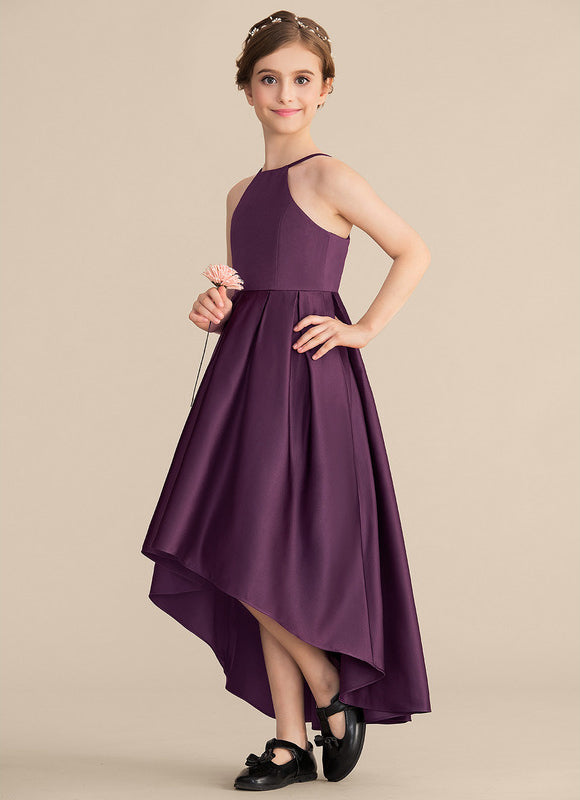 Robe Trapèze Satin Bleuté Élégante - gallery 2