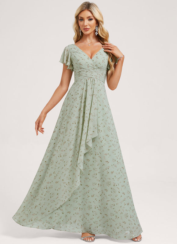 Robe Trapèze Mousseline Fendue - gallery 1