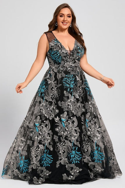 Robe Trapèze Noir Floral Chic - gallery 7