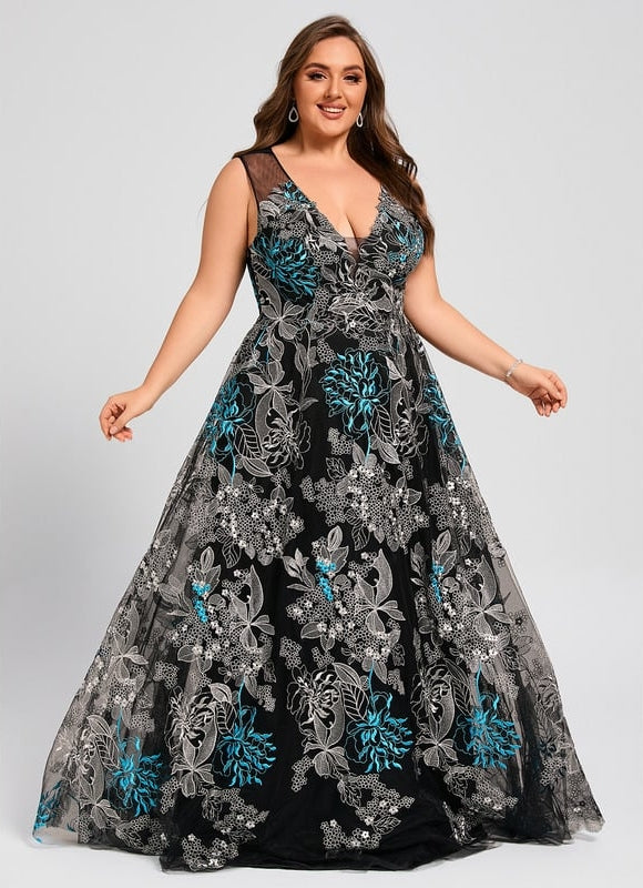 Robe Trapèze Noir Floral Chic - gallery 7