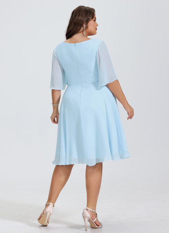 Robe Trapèze Drapé Élégant Chic - gallery 8