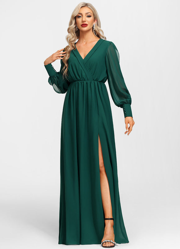 Robe Trapèze Élégante Mousseline - gallery 3