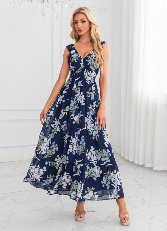 Robe Trapèze Fleur Rose Éthérée - gallery 5