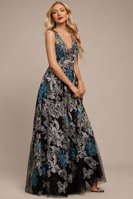 Robe Trapèze Noir Floral Chic - gallery 5