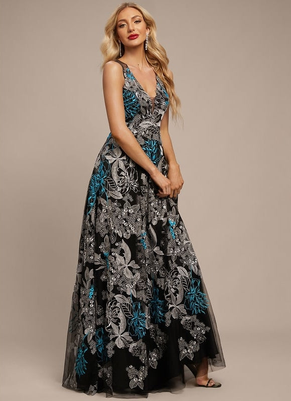 Robe Trapèze Noir Floral Chic - gallery 5