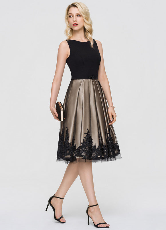 Robe Trapèze Noir Or Mov};U``` - gallery 2