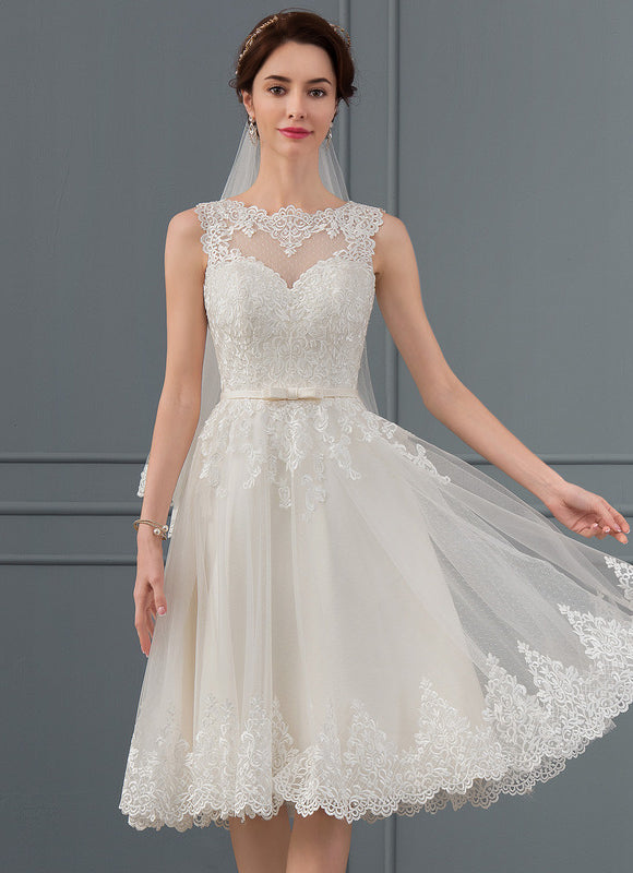Robe Trapèze Ivoire Dentelle Satin Tulle - gallery 5