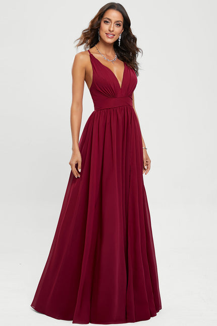 Robe Trapèze Velours Céleste - gallery 1