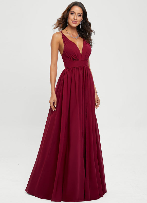 Robe Trapèze Velours Céleste - gallery 1