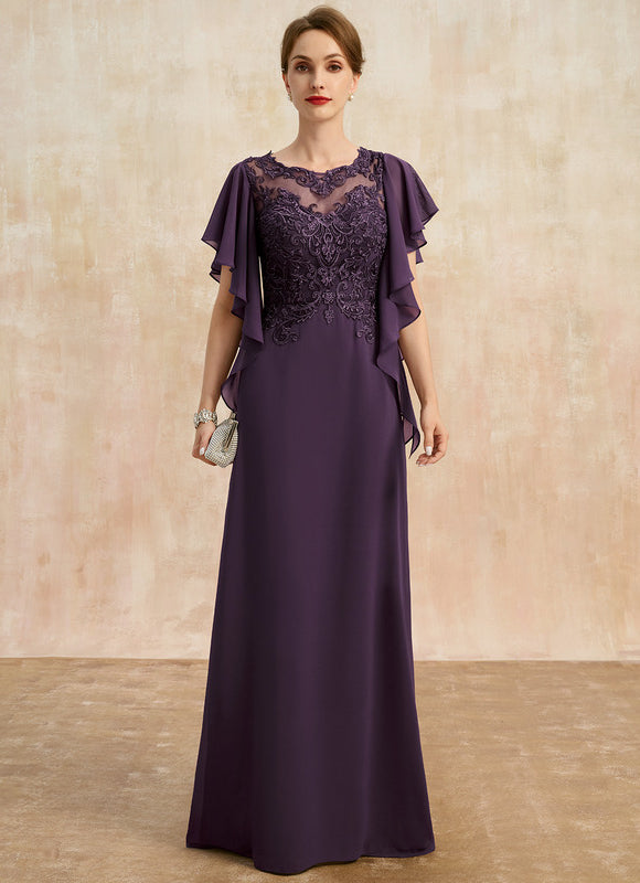 Robe Trapèze Élégante Noir Opalescent - gallery 1