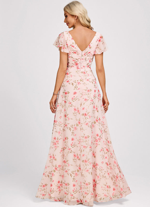 Robe Trapèze Mousseline Fendue - gallery 5