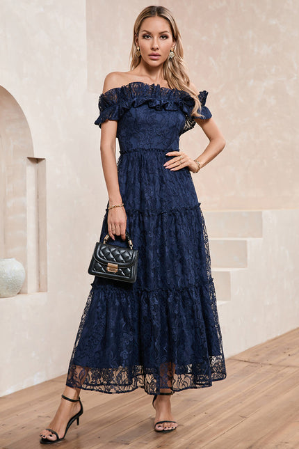 Robe Trapèze Élégance Dentelle Maxi - gallery 5