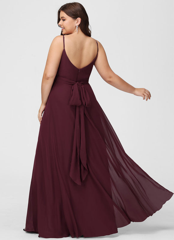 Robe Trapèze Mousseline Fendue - gallery 8