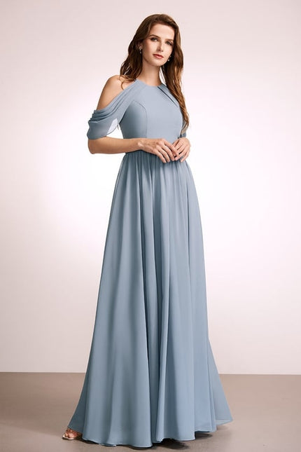 Robe Trapèze Vert Émeraude Longue Rayée - gallery 1
