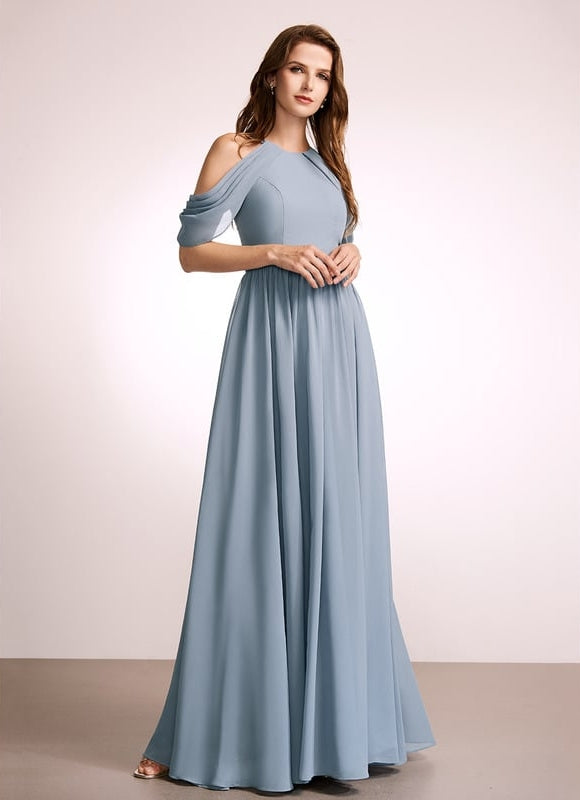 Robe Trapèze Vert Émeraude Longue Rayée - gallery 1
