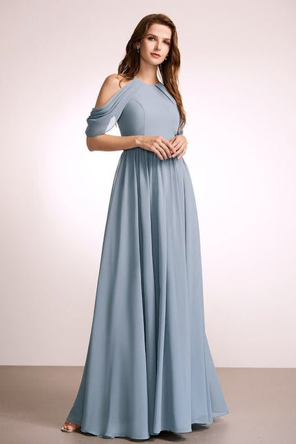Robe Trapèze Vert Émeraude Longue Rayée - gallery 1