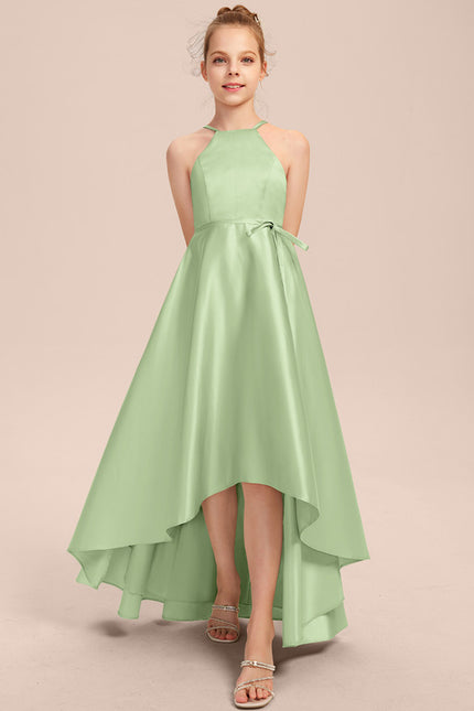 Robe Trapèze Satin Bleuté Élégante - gallery 2