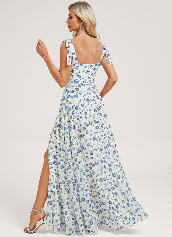 Robe Trapèze Élégante Vert Clair - gallery 4