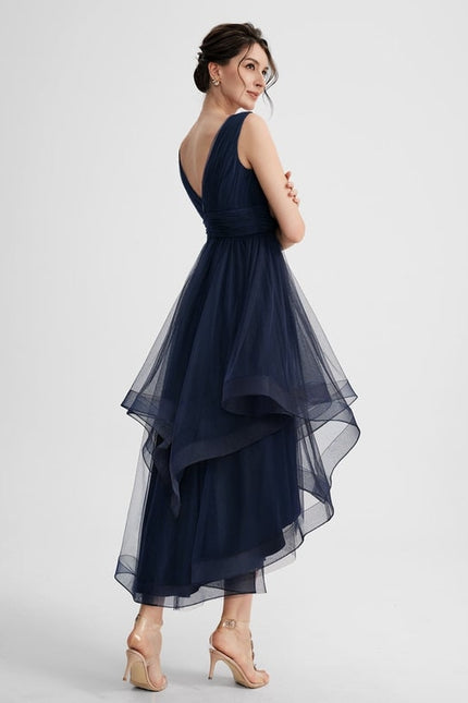 Robe Trapèze Bleue Marine Festive - gallery 3