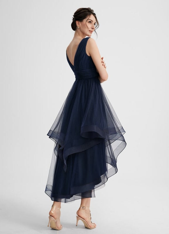 Robe Trapèze Bleue Marine Festive - gallery 3