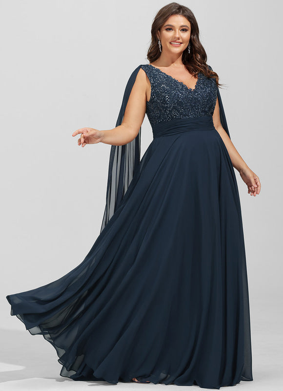 Robe Trapèze Marine Éclatante - gallery 9