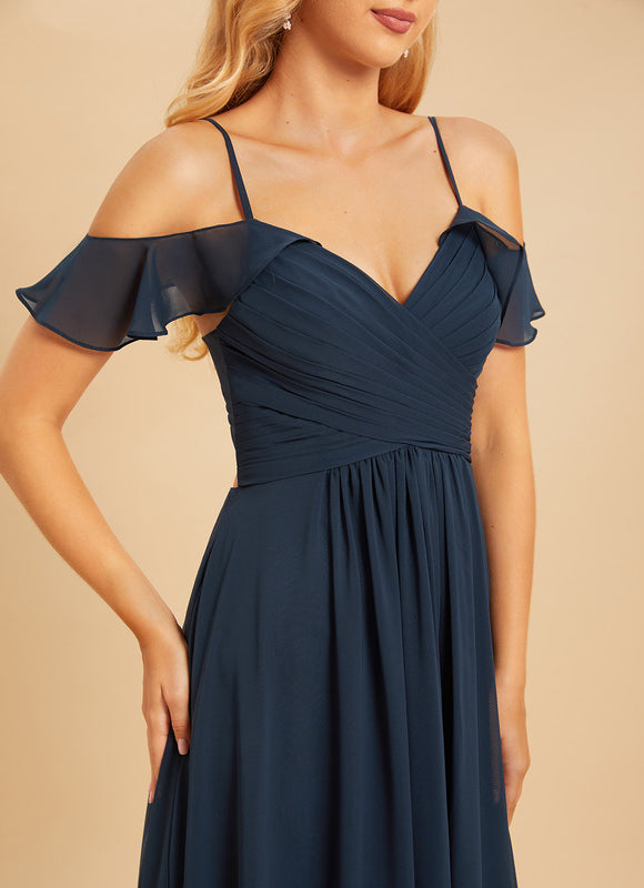 Robe Trapèze Longue Beige Élégante - gallery 5