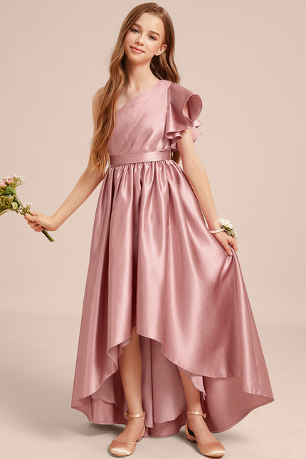 Robe Trapèze Satinée Lilas - gallery 3