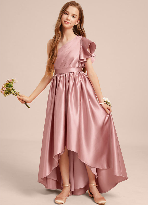Robe Trapèze Satinée Lilas - gallery 3