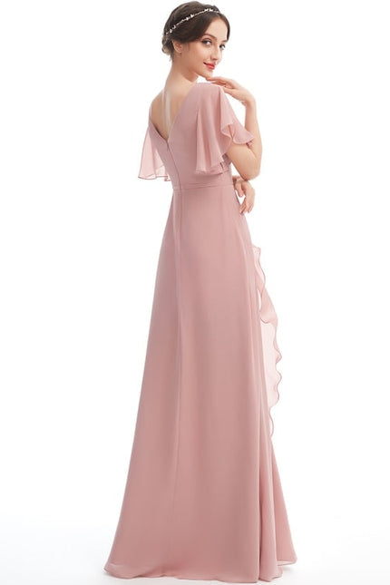 Robe Trapèze Mousseline Fendue - gallery 3