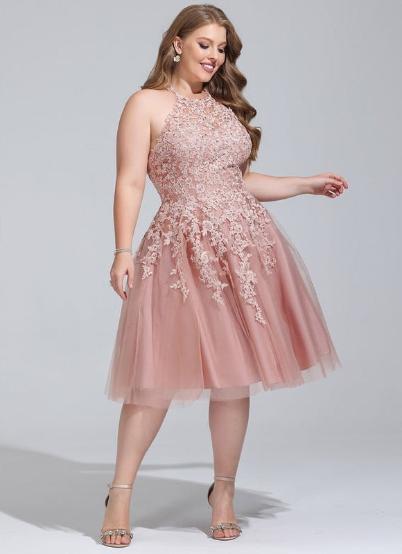 Robe Trapèze Lueur Rosée - gallery 7