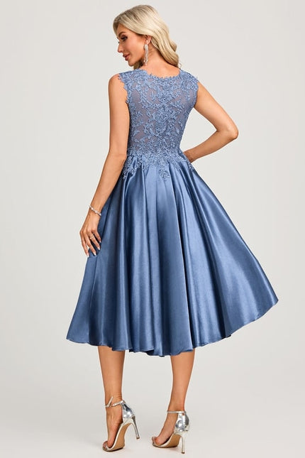 Robe Trapèze Élégante À Dentelle - gallery 5