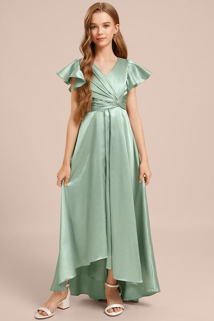 Robe Trapèze Satin Ciel - gallery 1