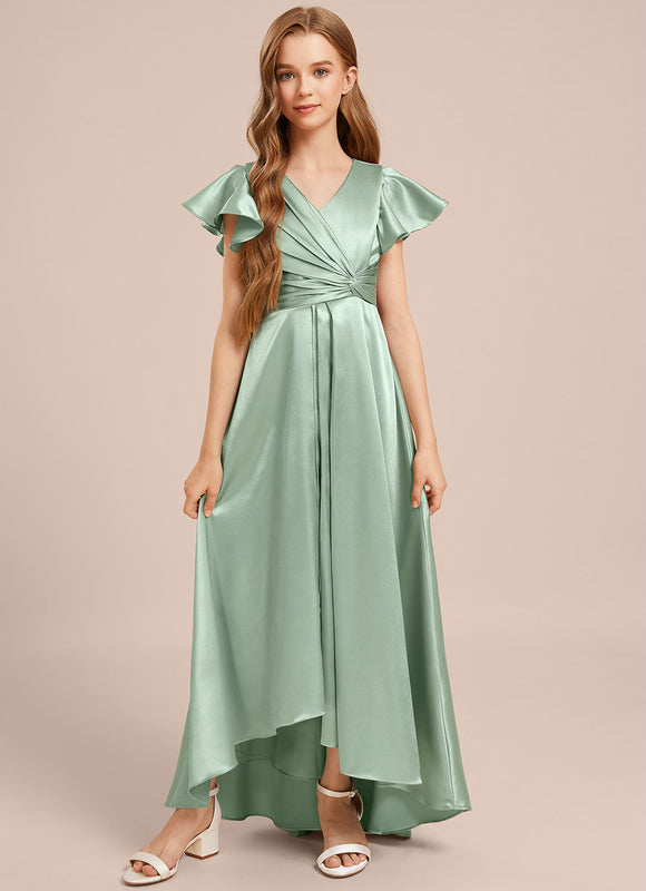 Robe Trapèze Satin Ciel - gallery 1
