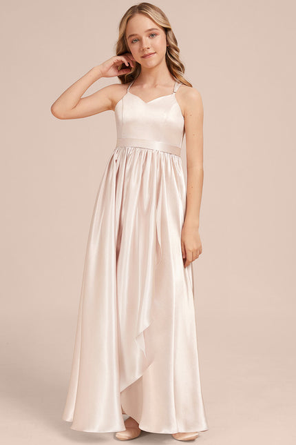 Robe Trapèze Satinée Longue Émeraude - gallery 4