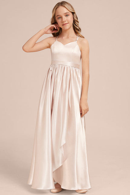 Robe Trapèze Satinée Longue Émeraude - gallery 4