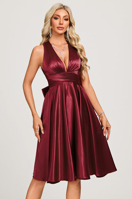 Robe Trapèze Satin Vortex - gallery 2