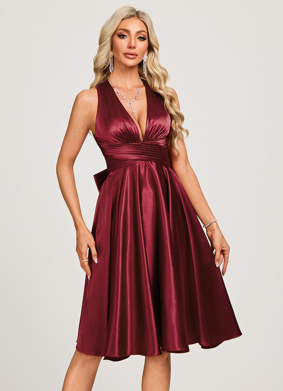 Robe Trapèze Satin Vortex - gallery 2