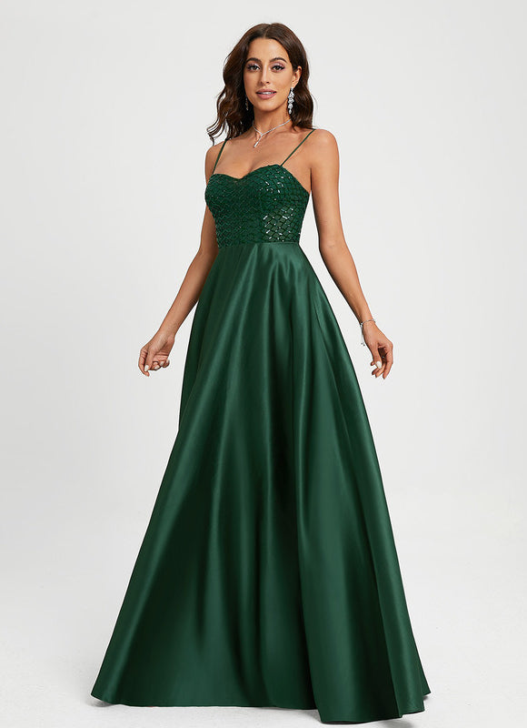 Robe Trapèze Élégance Satinée Émeraude - gallery 3