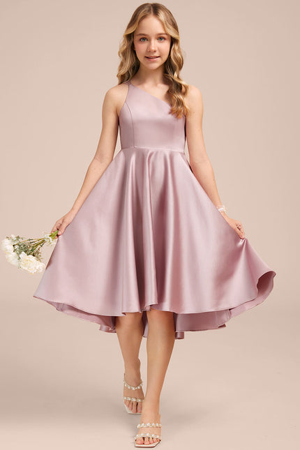 Robe Trapèze Satinée Lilas