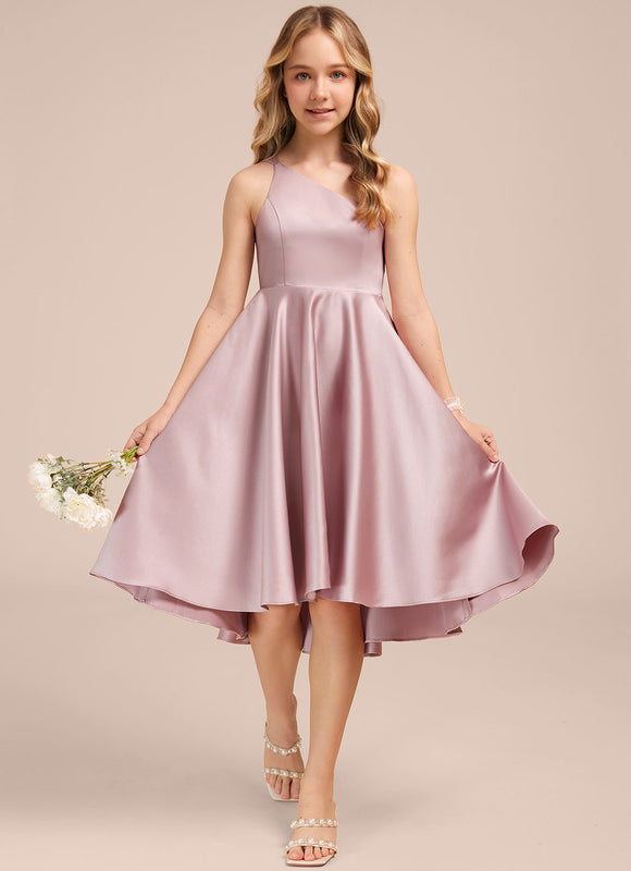 Robe Trapèze Satinée Lilas