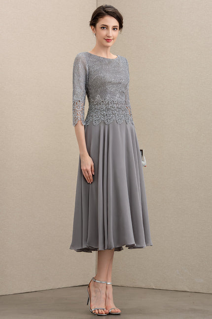 Robe Trapèze Lilas Élégant - gallery 3
