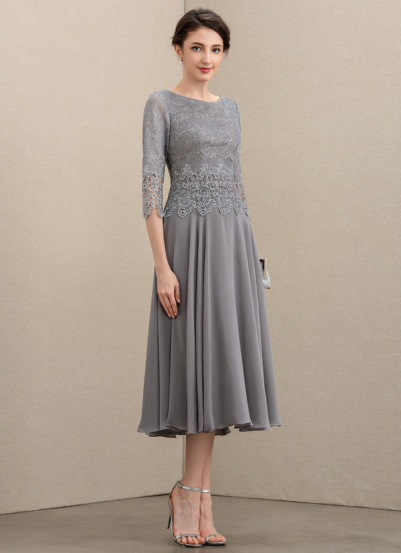 Robe Trapèze Lilas Élégant - gallery 3