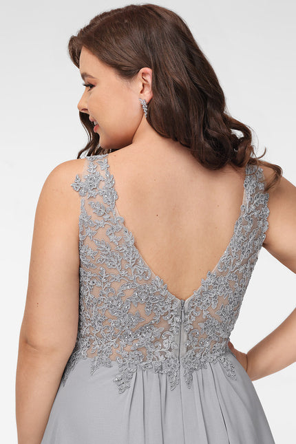 Robe Trapèze Valse De Mousseline - gallery 9