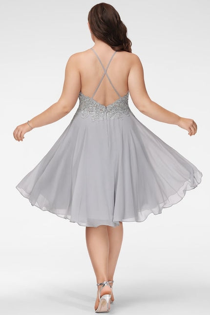 Robe Trapèze Éclat Argenté - gallery 7