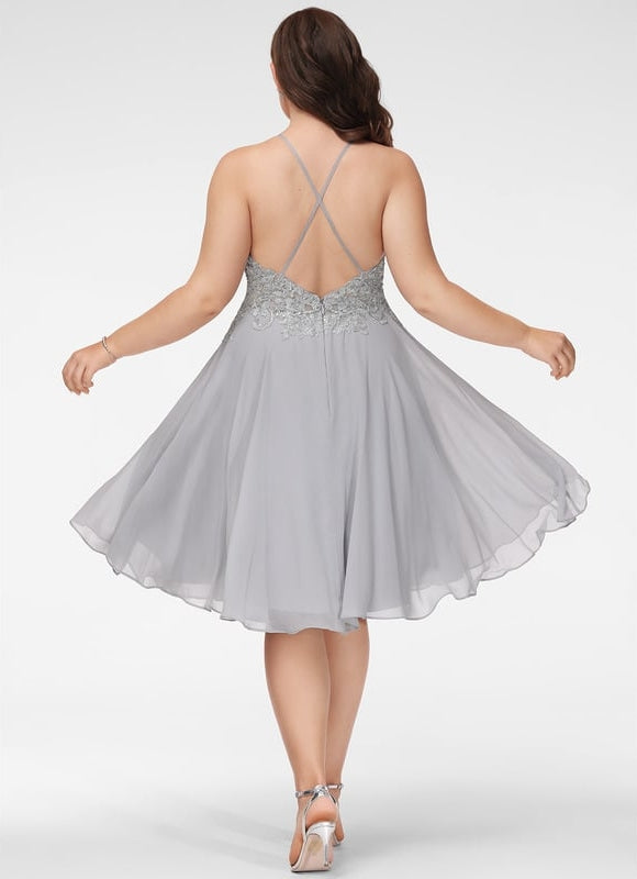 Robe Trapèze Éclat Argenté - gallery 7